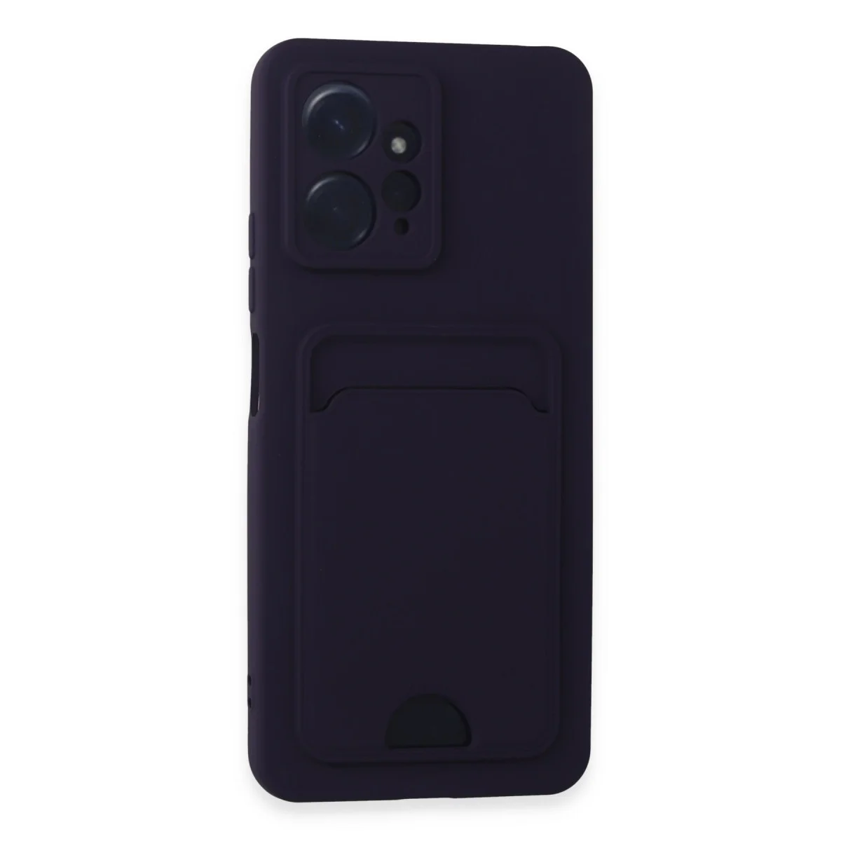 Redmi Note 12 4G Kılıf Kelvin Kartvizitli Silikon - Derin Mor