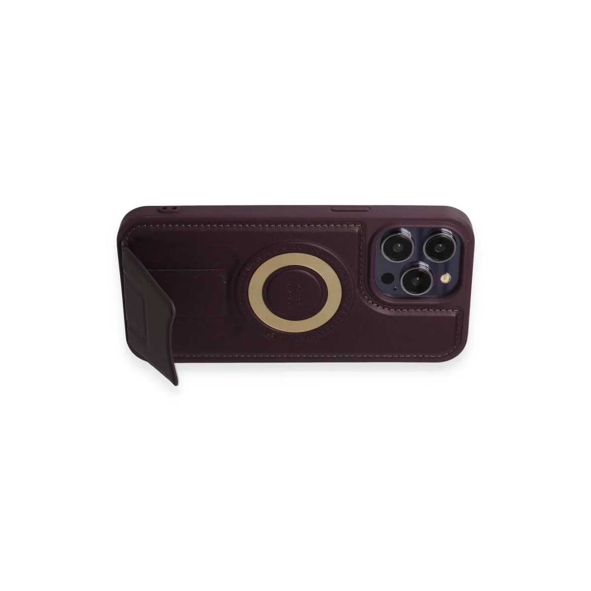 iPhone 14 Pro Kılıf Merkür Magneticsafe Standlı Kapak - Derin Mor