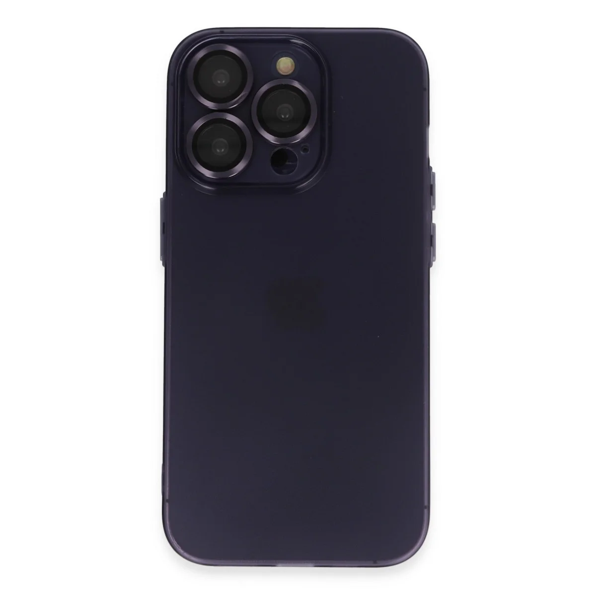 iPhone 14 Pro Max Kılıf Luko Lens Silikon - Derin Mor