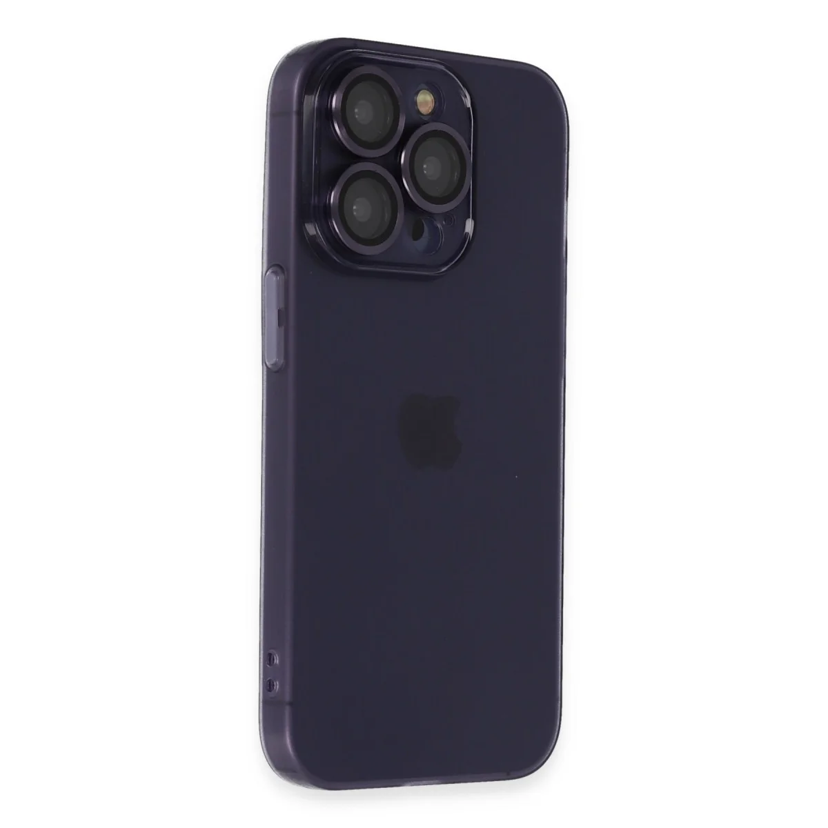 iPhone 14 Pro Max Kılıf Luko Lens Silikon - Derin Mor