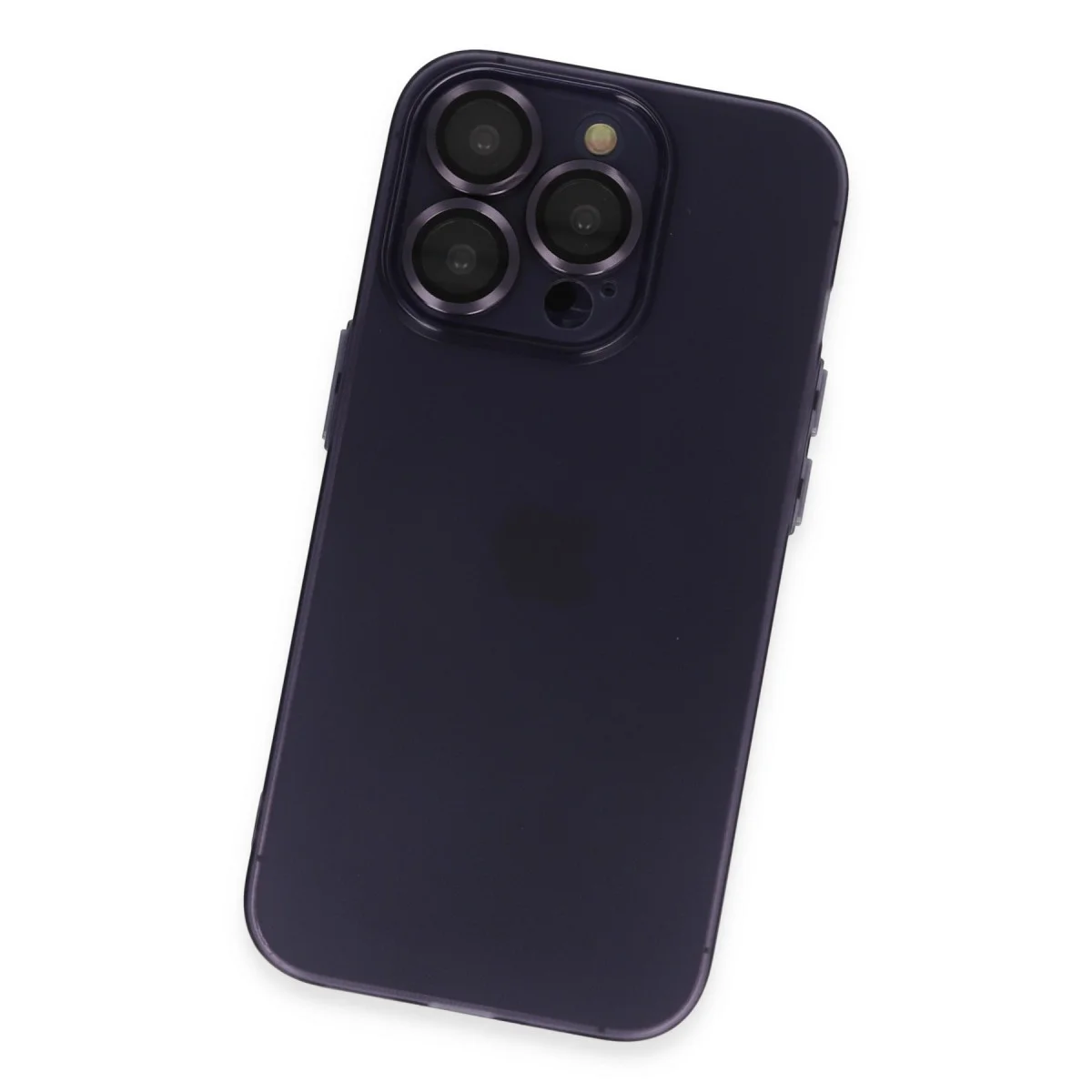 iPhone 14 Pro Max Kılıf Luko Lens Silikon - Derin Mor