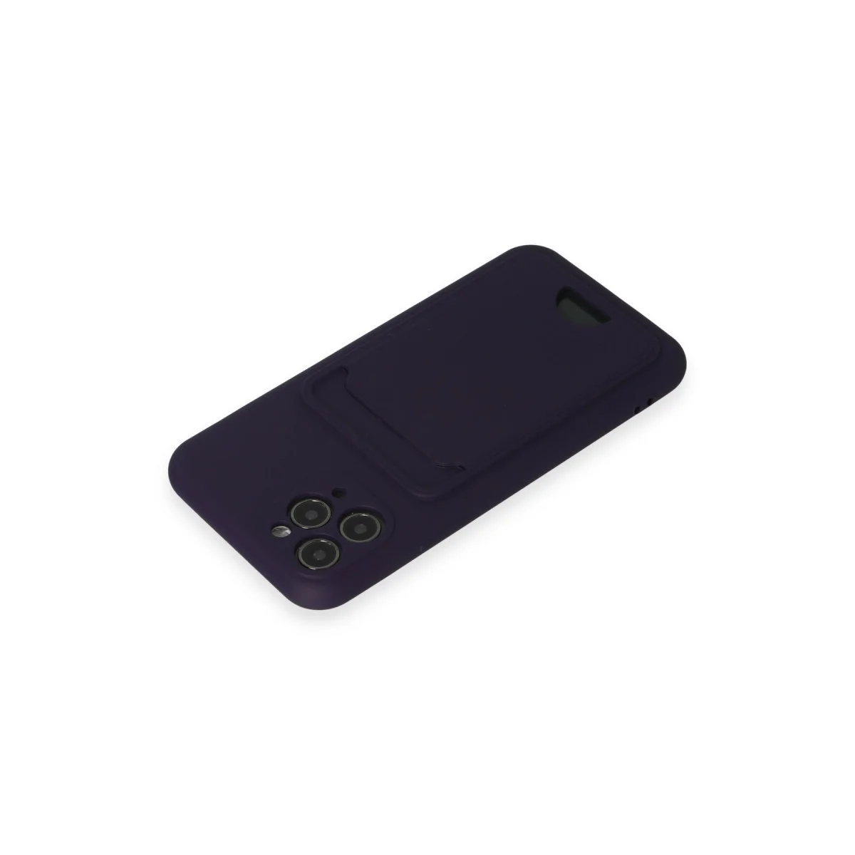 iPhone 11 Pro Kılıf Kelvin Kartvizitli Silikon - Derin Mor