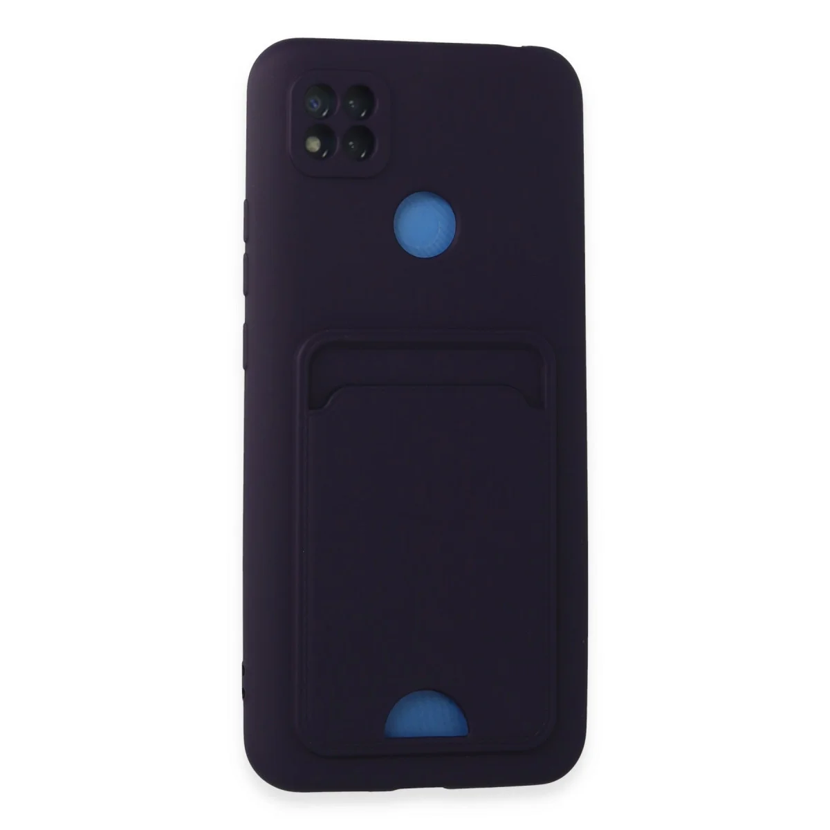 Redmi 9C Kılıf Kelvin Kartvizitli Silikon - Derin Mor