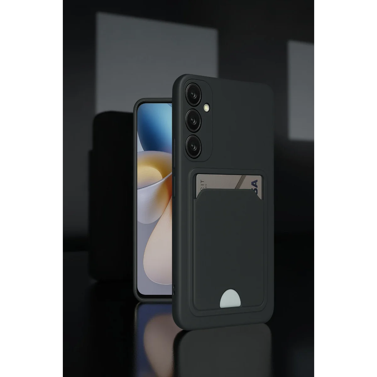 Galaxy A26 Kılıf Kelvin Kartvizitli Silikon - Derin Mor