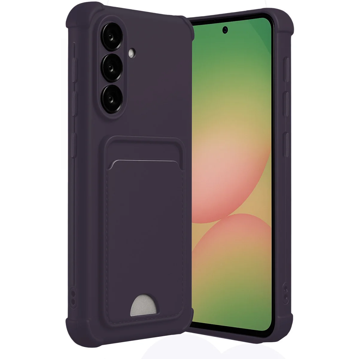 Galaxy A36 Kılıf Kelvin Kartvizitli Silikon - Derin Mor