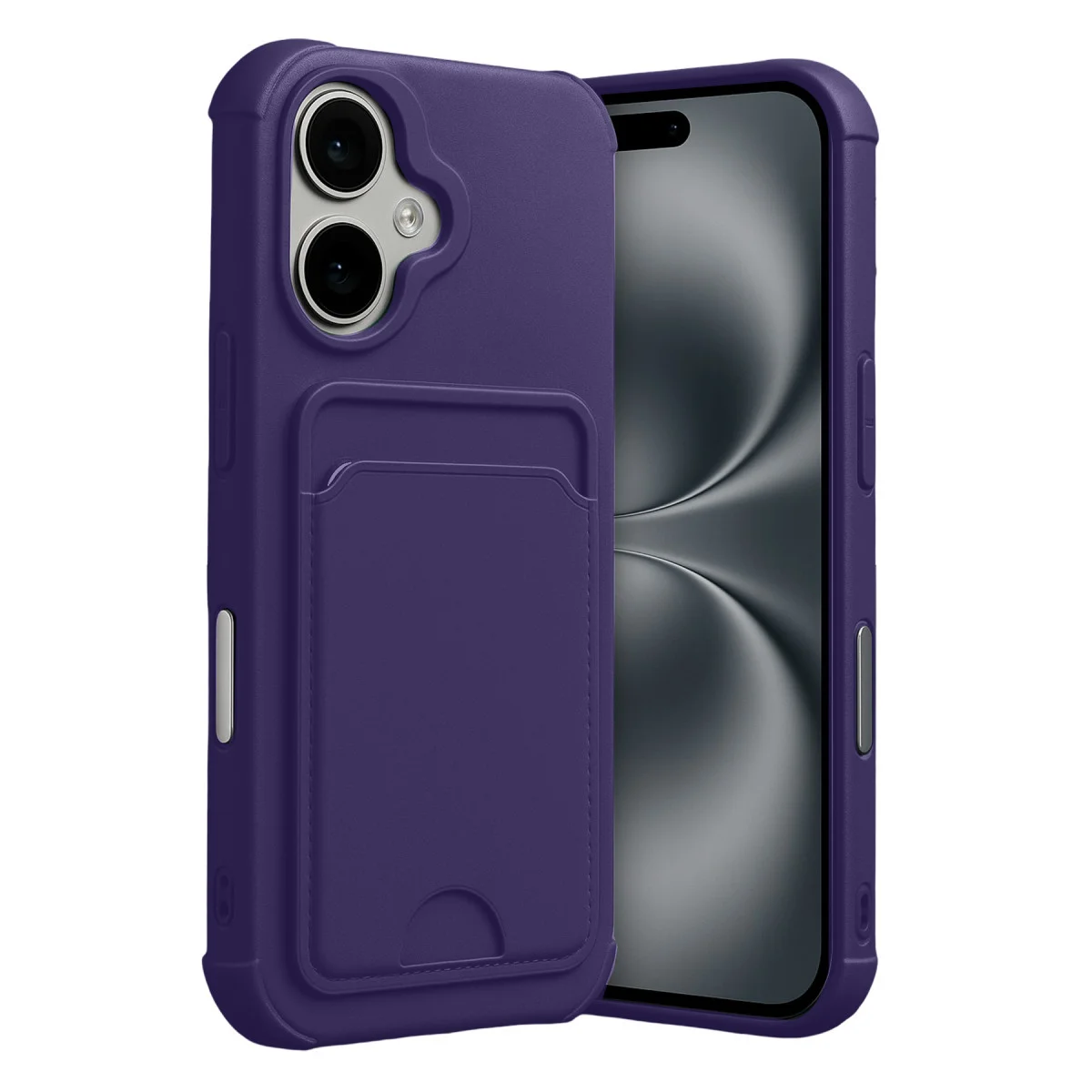 iPhone 17 Kelvin Kartvizitli Silikon - Derin Mor