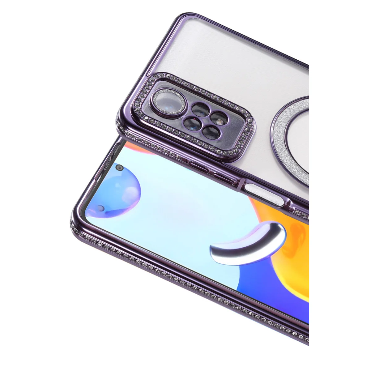 Redmi Note 12 Pro 4G Joke Simli Magneticsafe Kılıf - Derin Mor