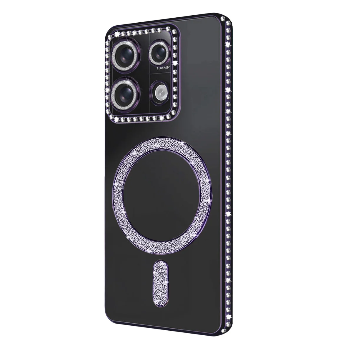 Redmi Note 13 Pro 4G Joke Simli Magneticsafe Kılıf - Derin Mor