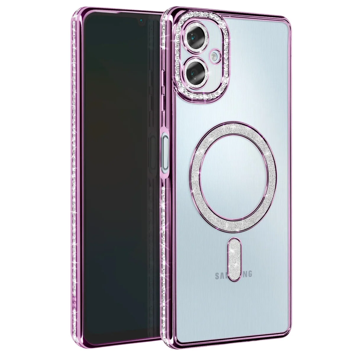 Galaxy A06 Joke Simli Magneticsafe Kılıf - Derin Mor