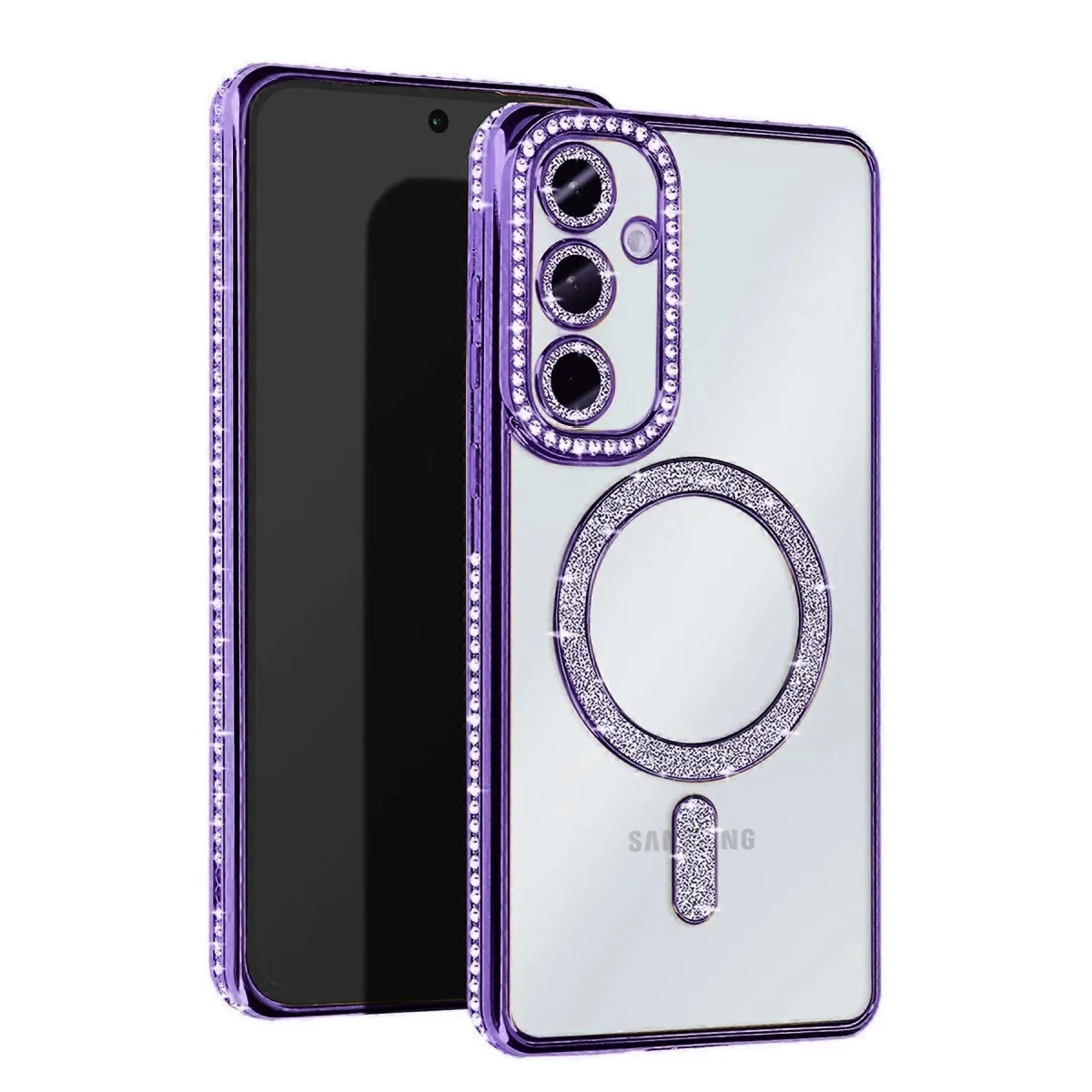 Galaxy A36 Joke Simli Magneticsafe Kılıf - Derin Mor