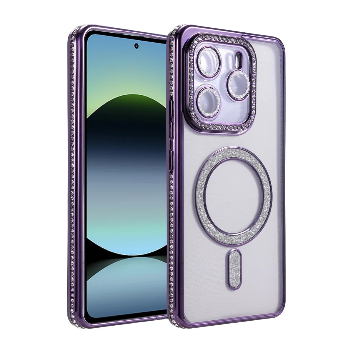 Redmi Note 14 4G Joke Simli Magneticsafe Kılıf - Derin Mor