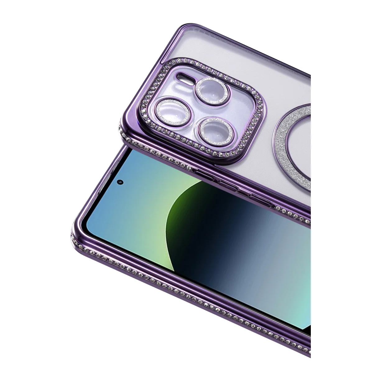 Redmi Note 14 4G Joke Simli Magneticsafe Kılıf - Derin Mor