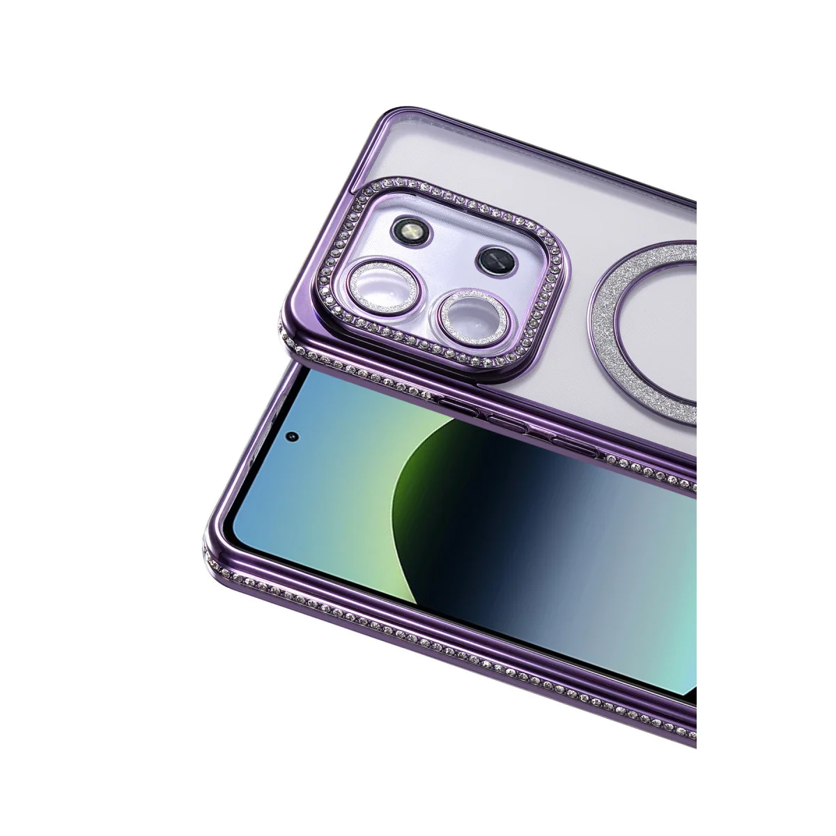 Redmi 15C 4G Joke Simli Magneticsafe Kılıf - Derin Mor