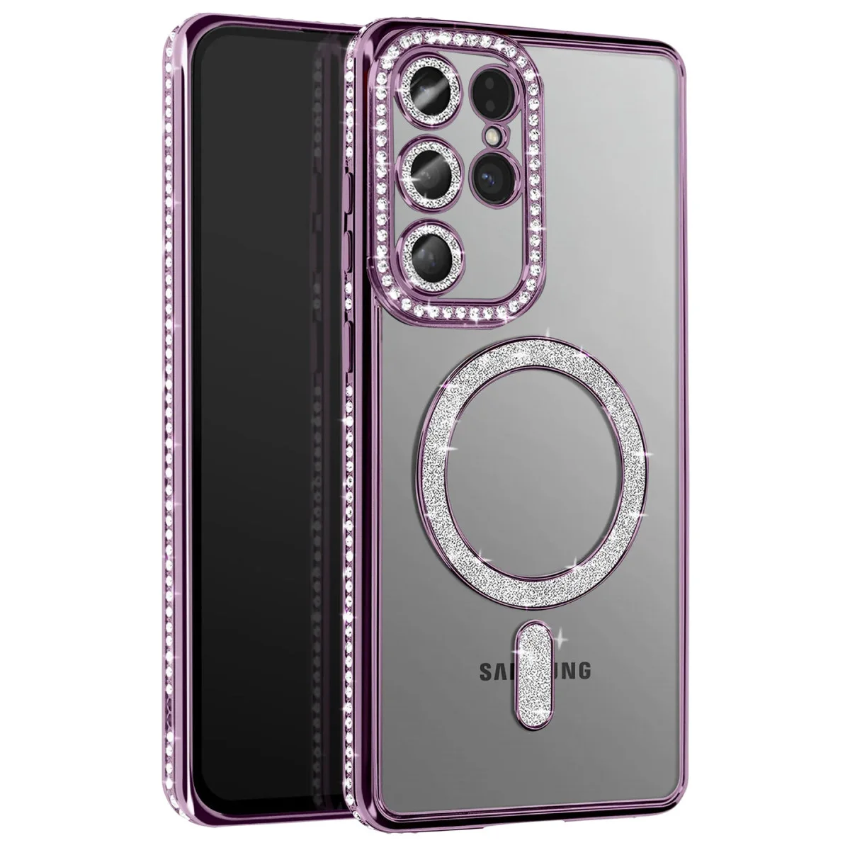 Galaxy S26 Ultra Joke Simli Magneticsafe Kılıf - Derin Mor