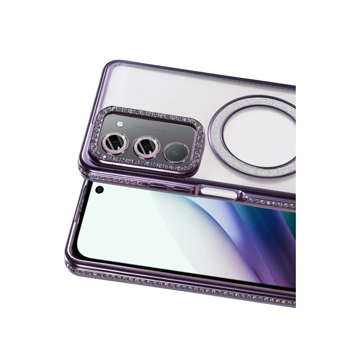 Redmi 15 4G Joke Simli Magneticsafe Kılıf - Derin Mor