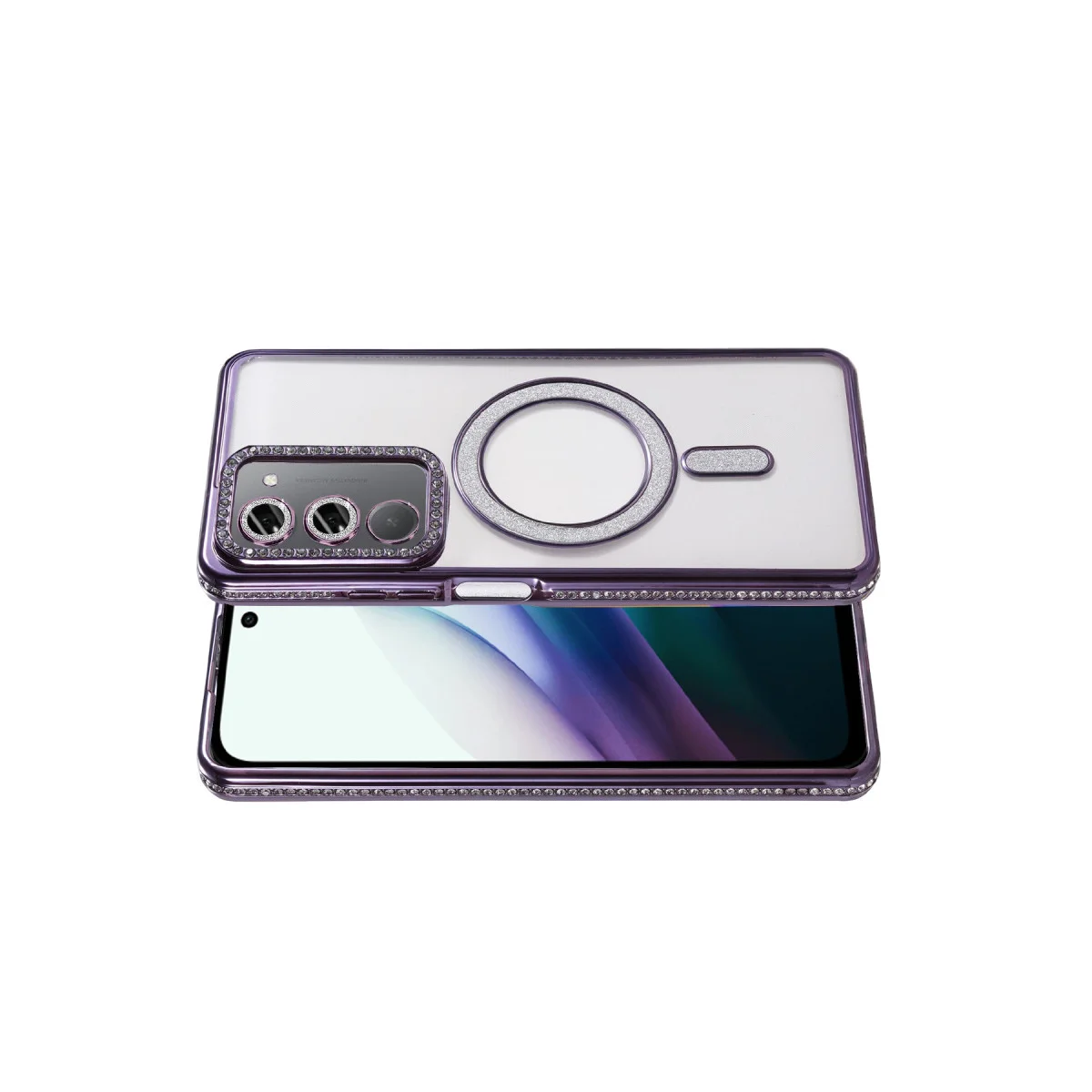 Redmi 15 4G Joke Simli Magneticsafe Kılıf - Derin Mor