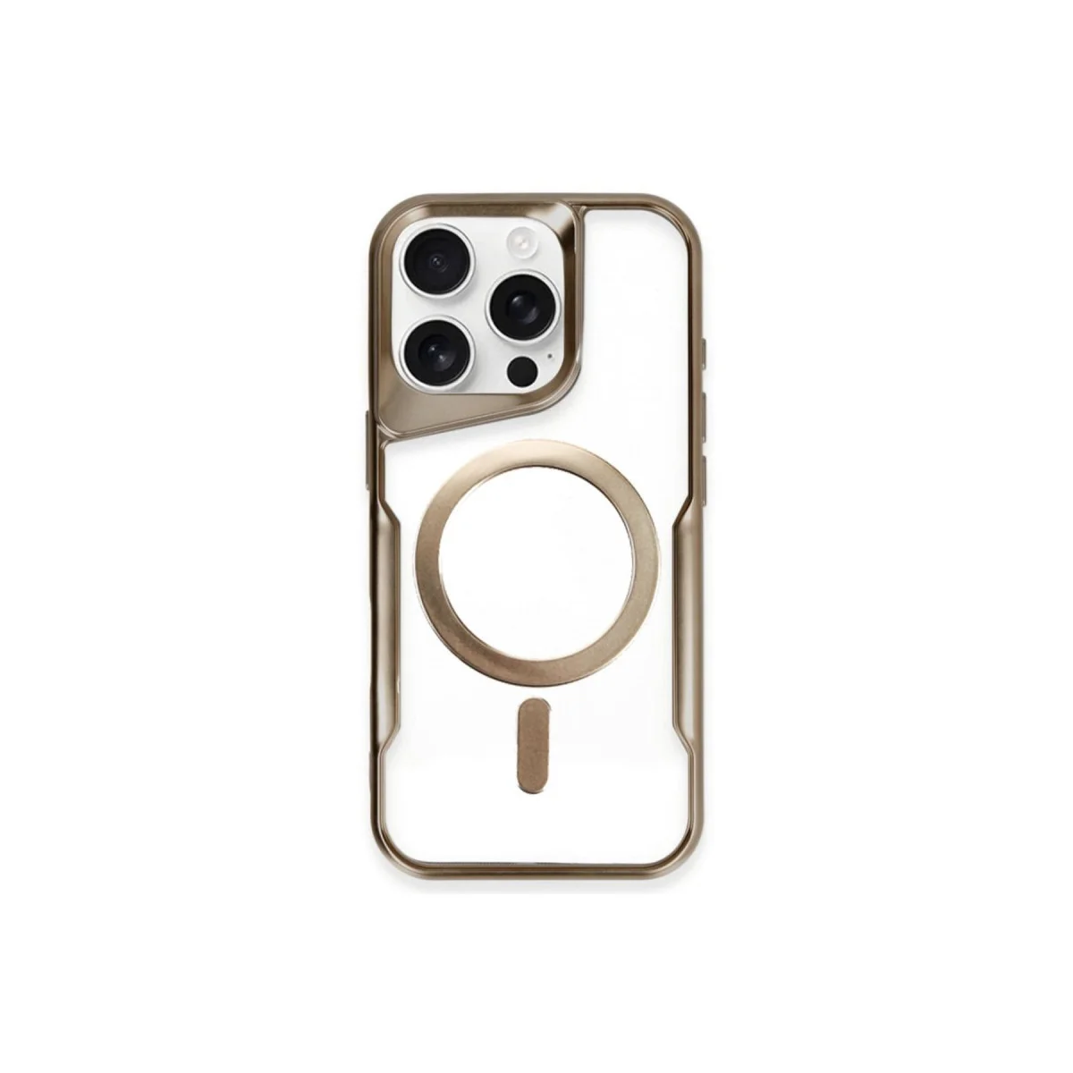 iPhone 14 Pro Max Kılıf Boyi Magsafe Silikon Kapak - Kahverengi