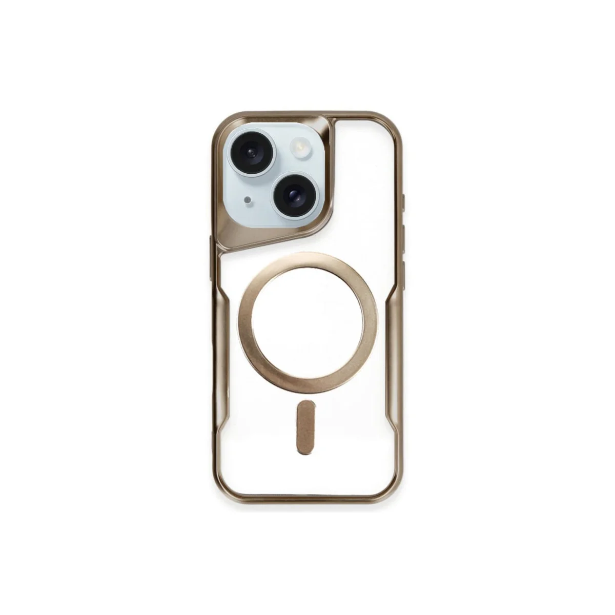 iPhone 14 Kılıf Boyi Magsafe Silikon Kapak - Kahverengi