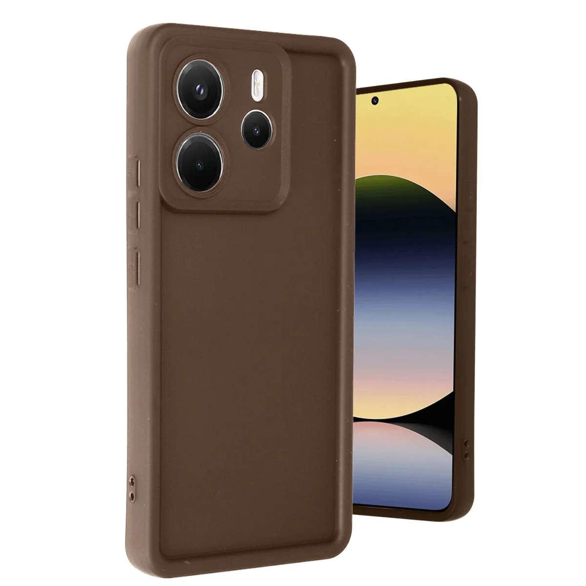 Redmi Note 14 4G Kılıf Viera Silikon - Kahverengi