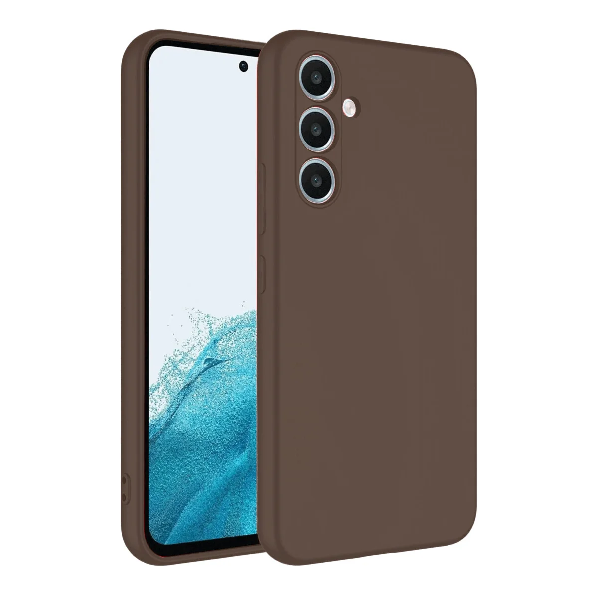 Galaxy A16 5G Kılıf First Silikon - Kahverengi