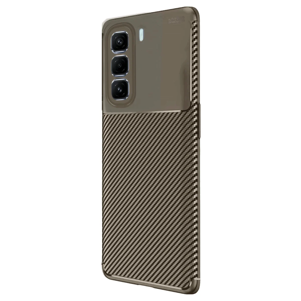 Hot 50 Pro Plus 4G Auto Focus Karbon Kapak - Kahverengi