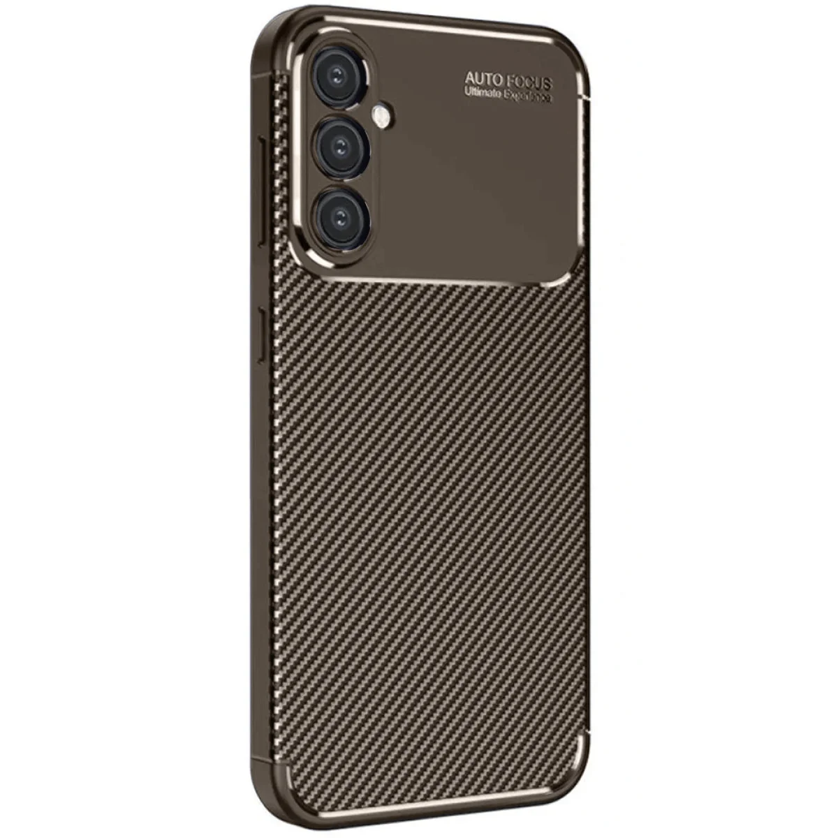 Galaxy A26 Kılıf Auto Focus Karbon Kapak - Kahverengi