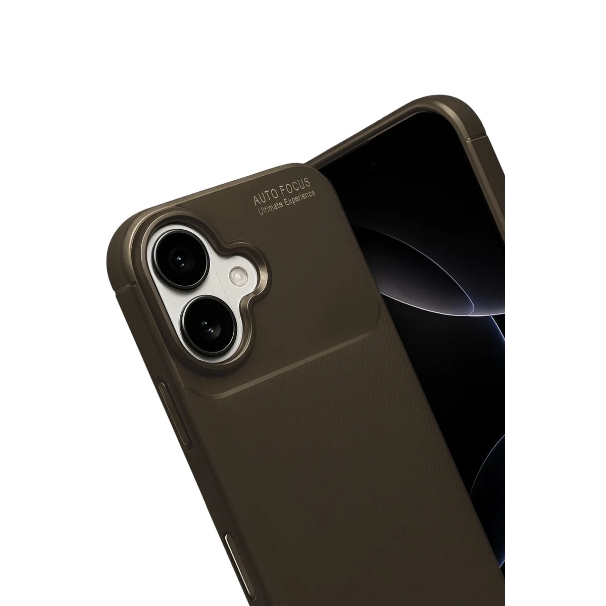 iPhone 17 Auto Focus Karbon Kapak - Kahverengi