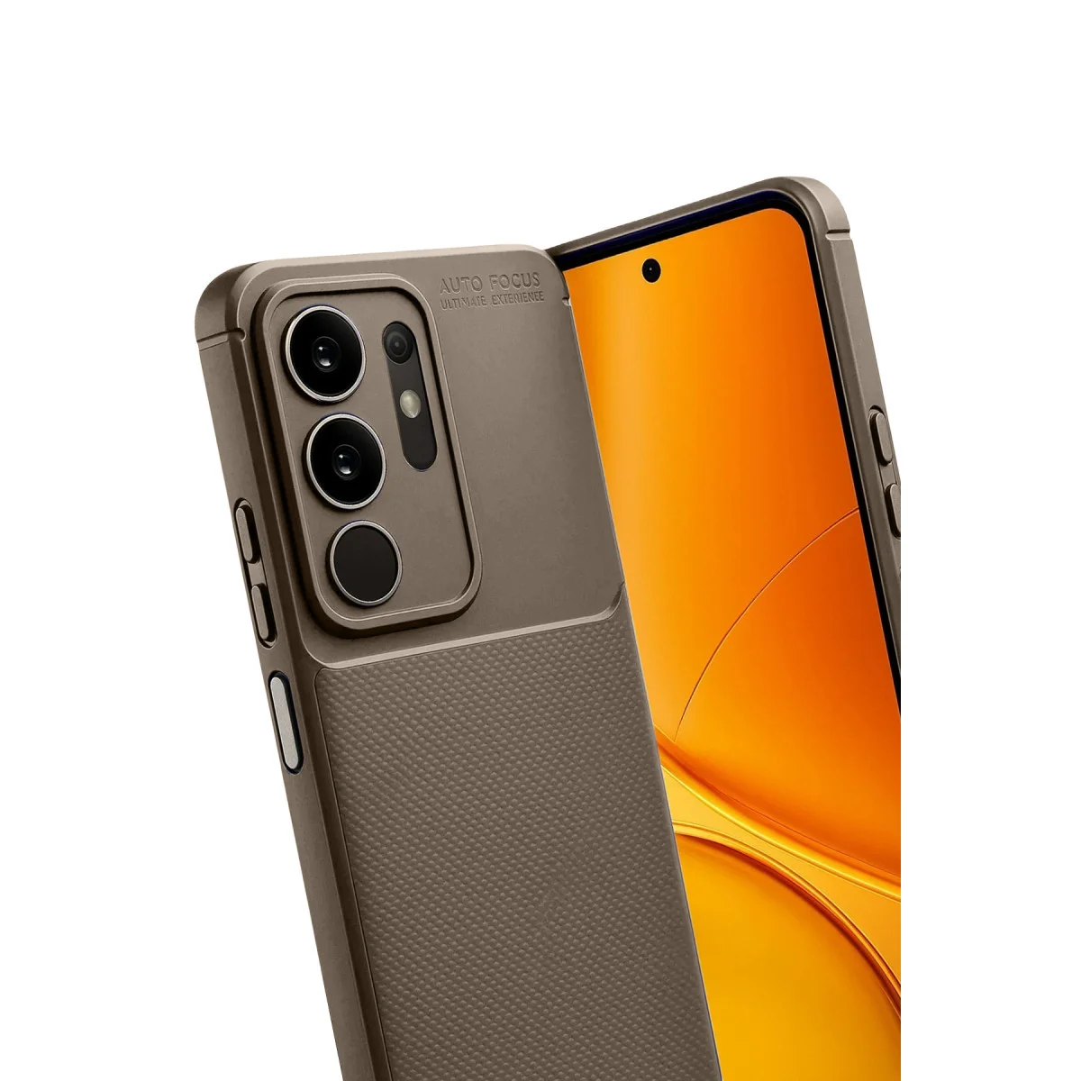 Y29 4G Auto Focus Karbon Kapak - Kahverengi