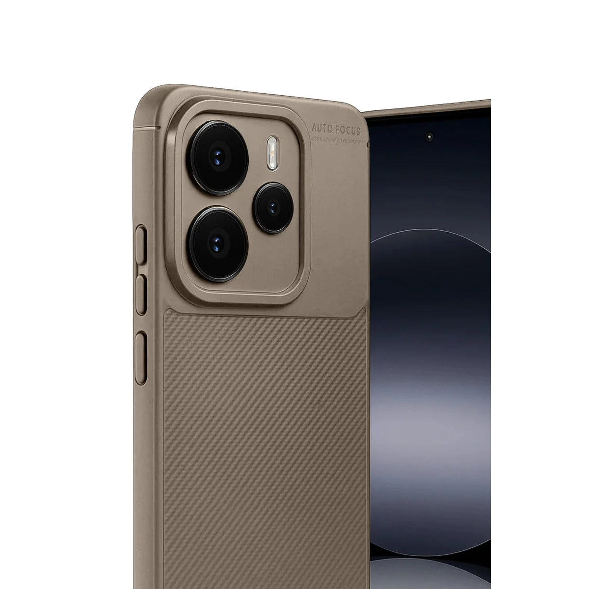 Note 14 5G Auto Focus Karbon Kapak - Kahverengi