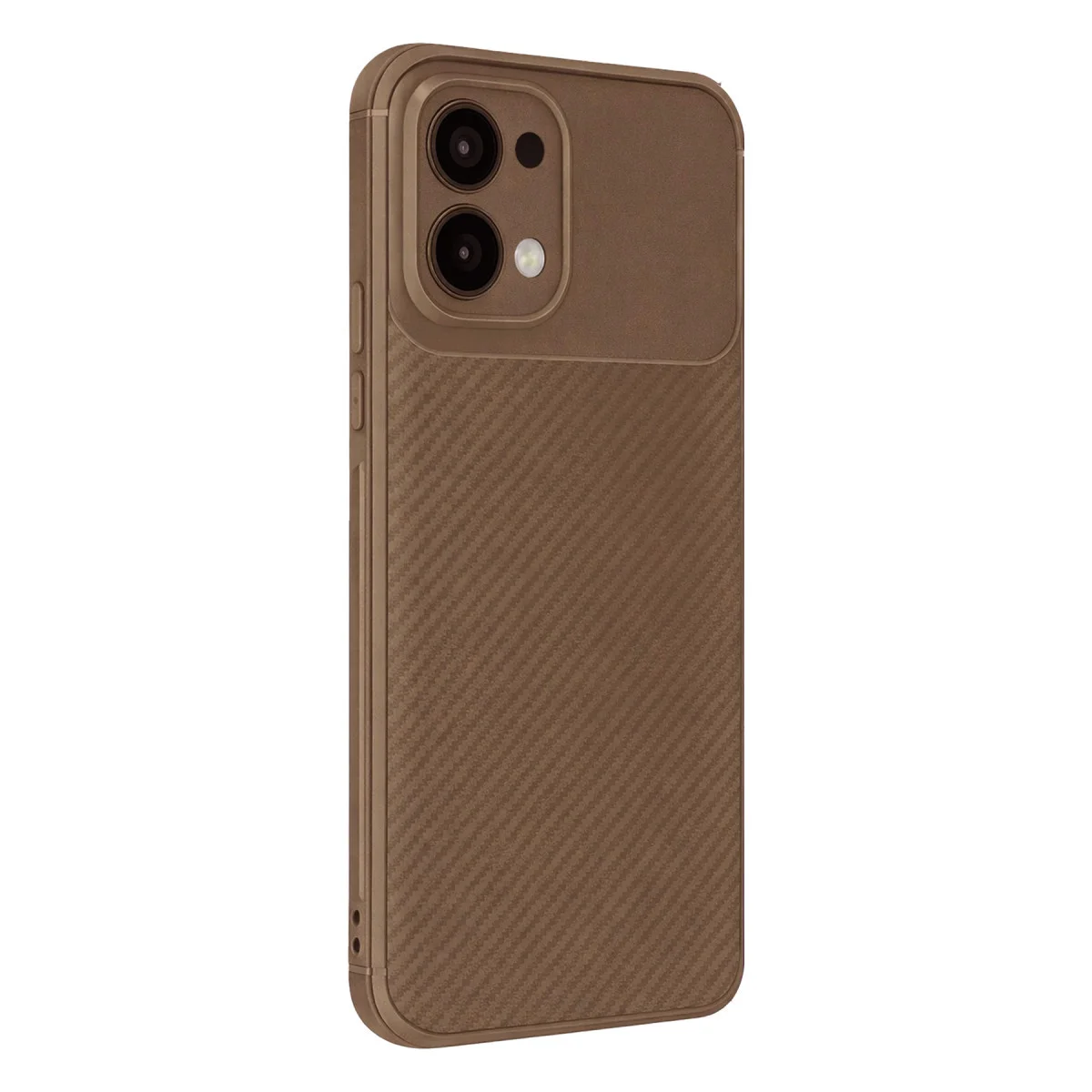 A6 Pro 4G Auto Focus Karbon Kapak - Kahverengi