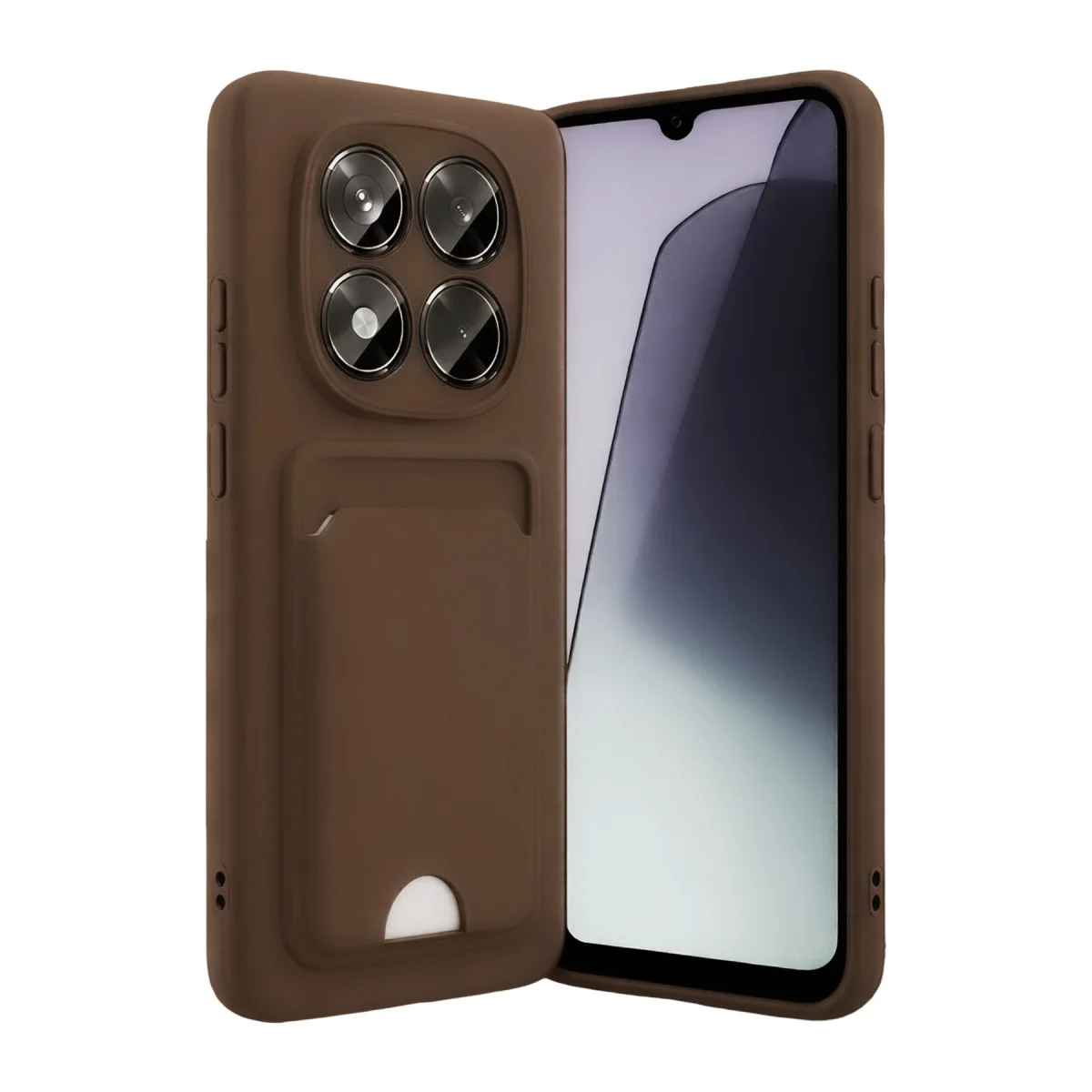 Redmi Note 15 4G Kelvin Kartvizitli Silikon - Kahverengi