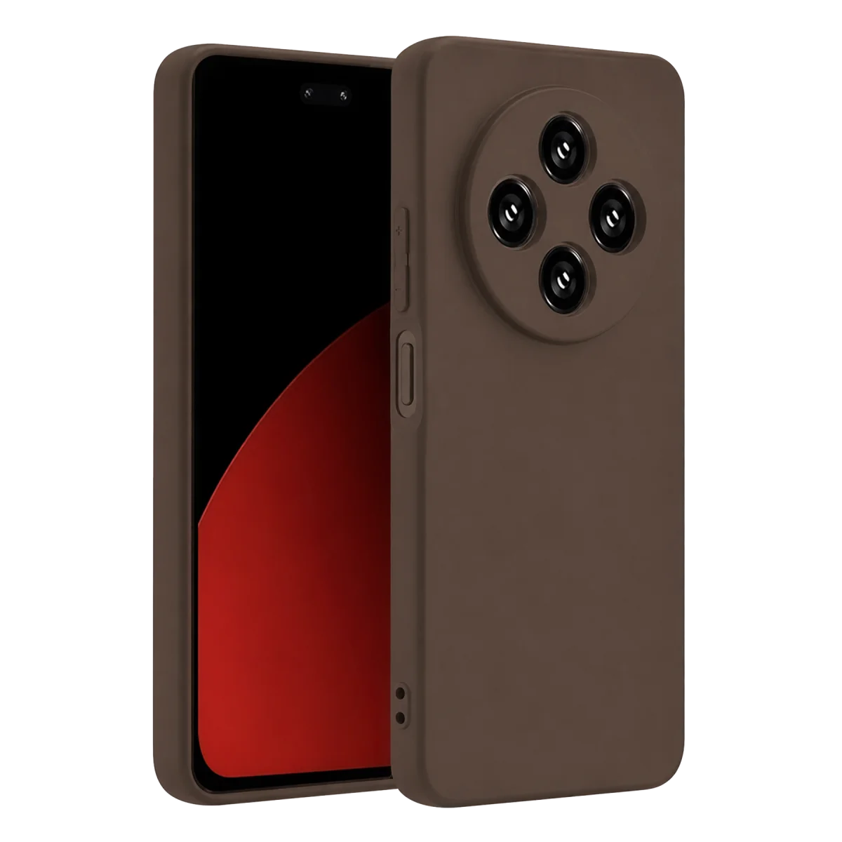 Redmi 14C Kılıf First Silikon - Kahverengi