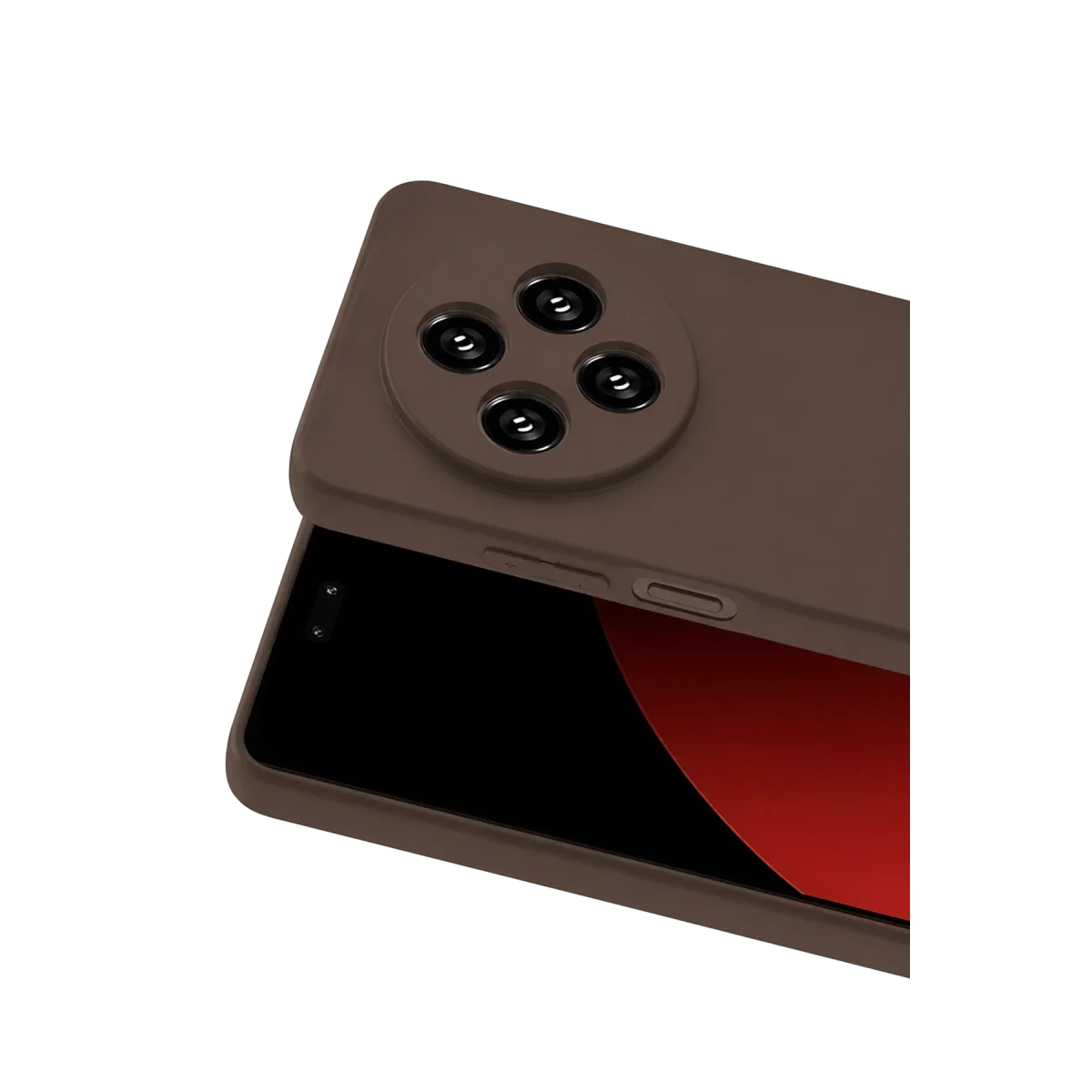 Redmi 14C Kılıf First Silikon - Kahverengi