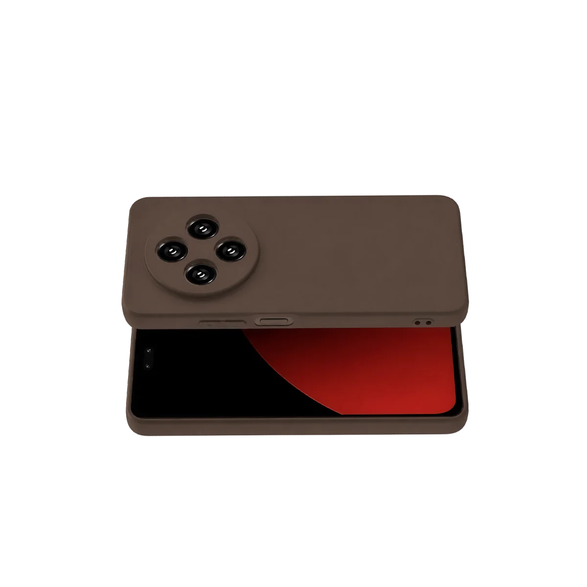 Redmi 14C Kılıf First Silikon - Kahverengi