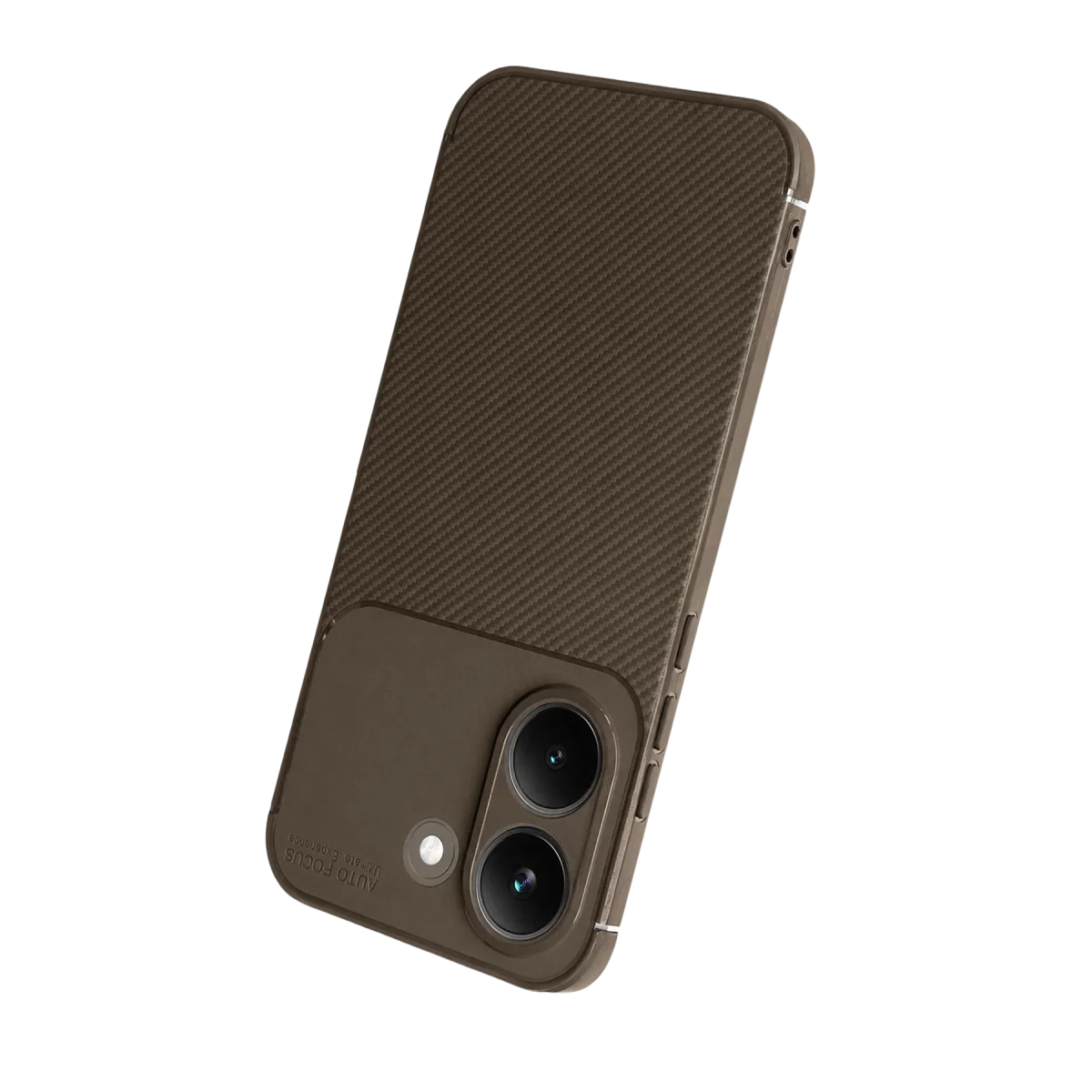Poco X8 Pro Auto Focus Karbon Kapak - Kahverengi
