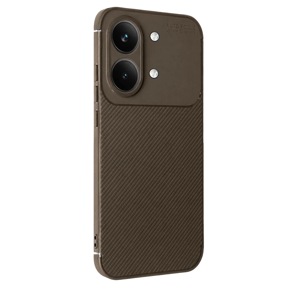 Poco X8 Pro Max Auto Focus Karbon Kapak - Kahverengi