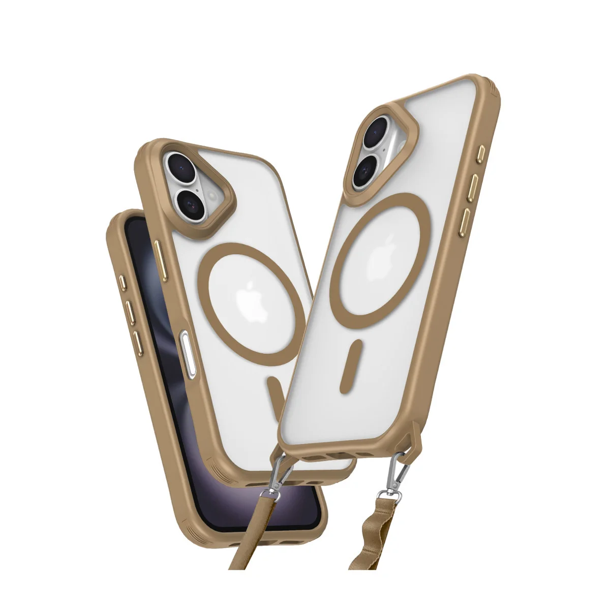 iPhone 16 Plus Kılıf Enka Magsafe Silikon Kılıf - Desert