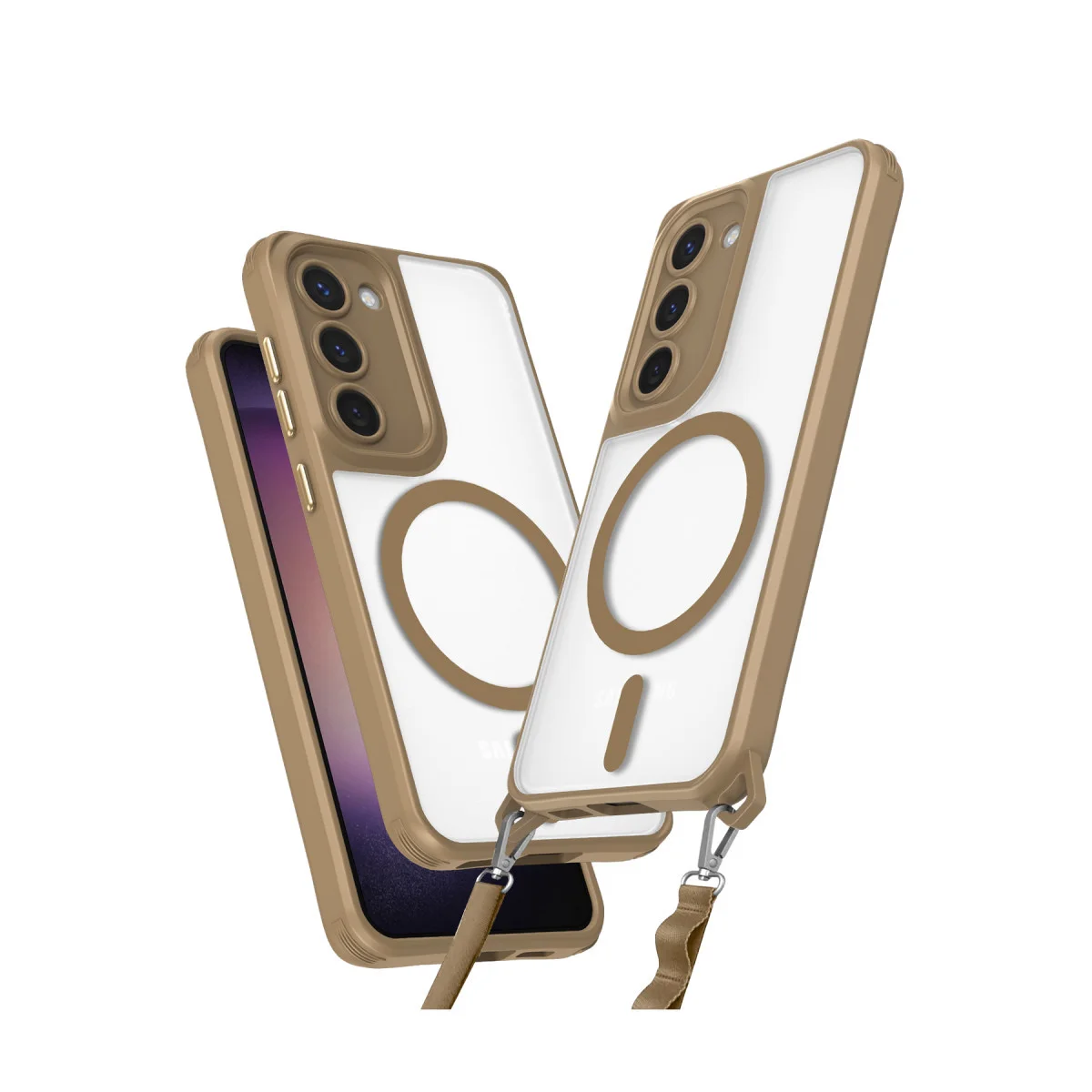 Galaxy S23 Kılıf Enka Magsafe Silikon Kılıf - Desert