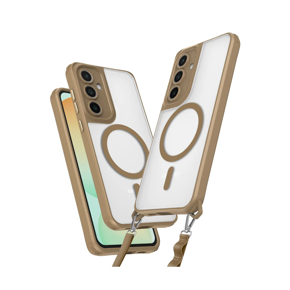 Galaxy S25 Kılıf Enka Magsafe Silikon Kılıf - Desert