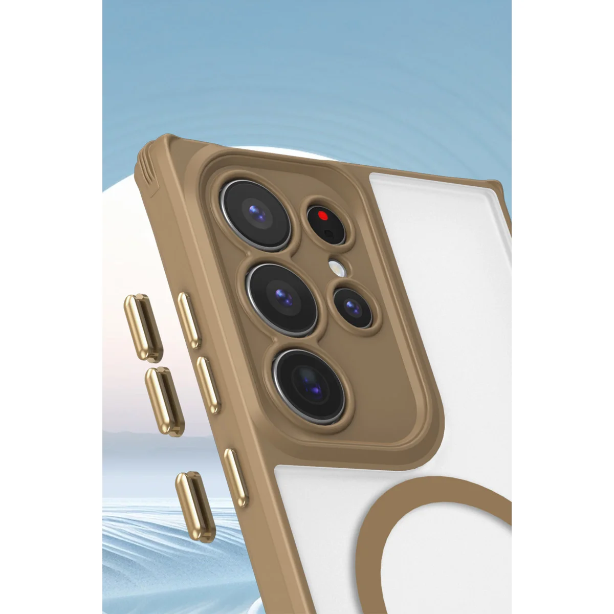 Galaxy S24 Ultra Kılıf Enka Magsafe Silikon Kılıf - Desert