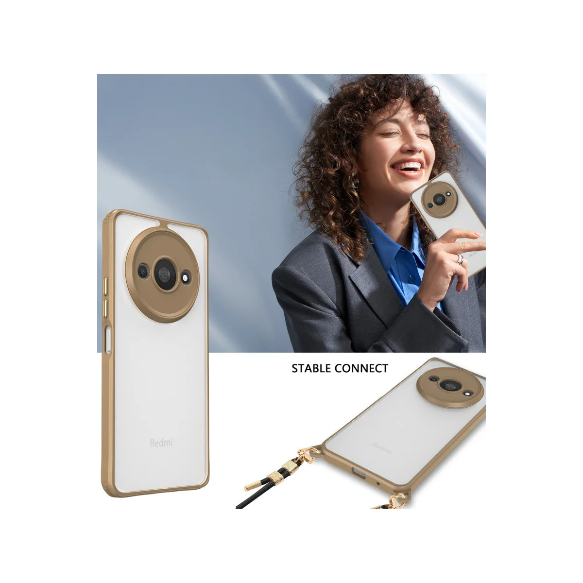 Redmi A3 4G Kılıf Penta Silikon Kılıf - Çöl Titanyum