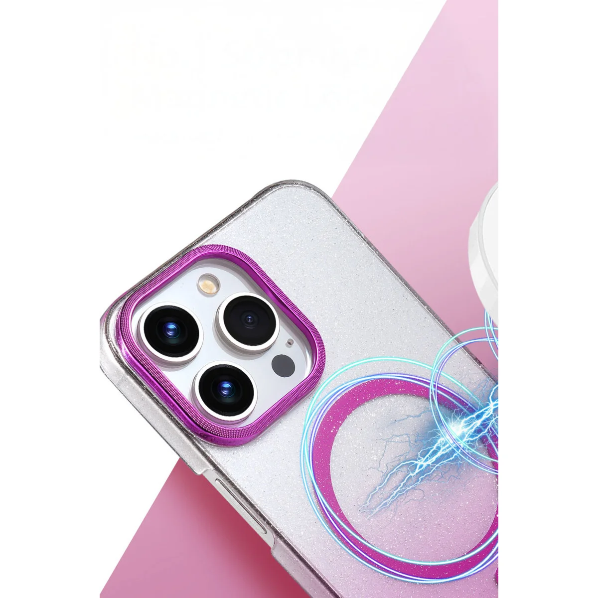 iPhone 14 Pro Max Glossy Magsafe Kapak - Çöl Titanyum