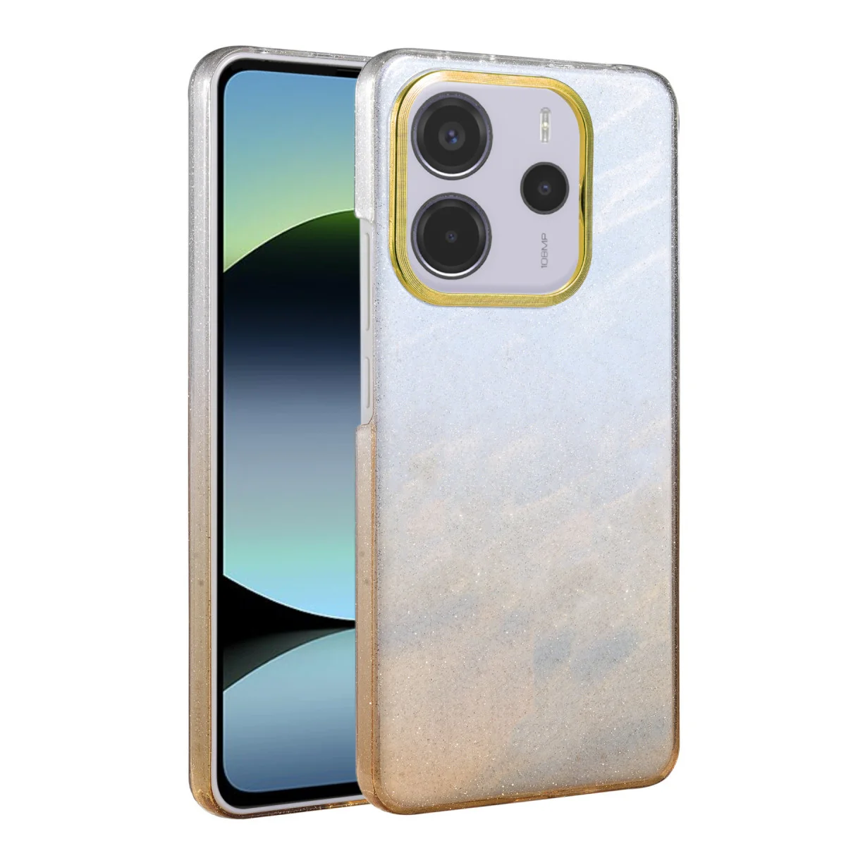 Redmi Note 14 4G Glossy Kapak - Çöl Titanyum