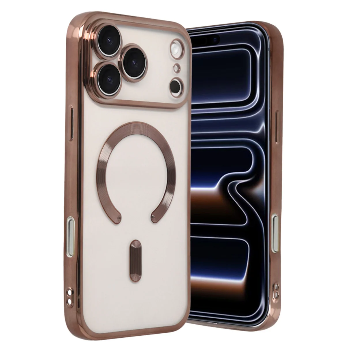 iPhone 17 Pro Max Kross Magneticsafe Kapak - Çöl Titanyum