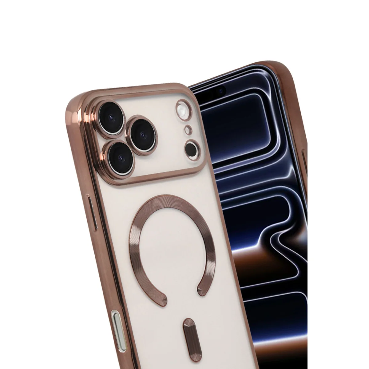 iPhone 17 Pro Max Kross Magneticsafe Kapak - Çöl Titanyum