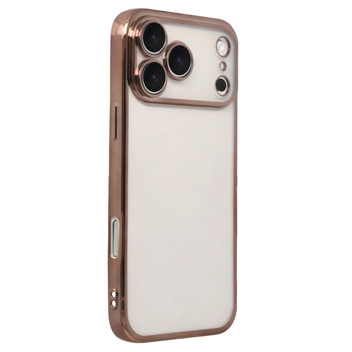 iPhone 17 Pro Max Razer Lensli Silikon - Çöl Titanyum