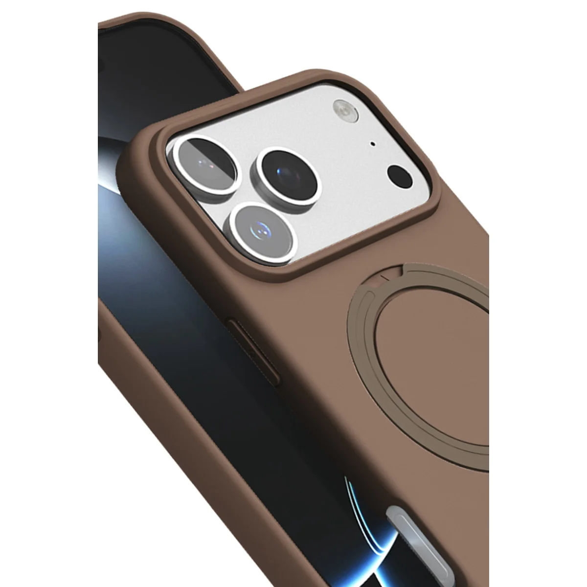 iPhone 17 Pro Regal Magsafe Standlı Kapak - Çöl Titanyum