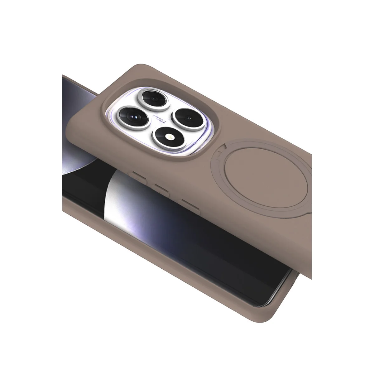 Redmi Note 14 Pro 5G Regal Magsafe Standlı Kapak - Çöl Titanyum