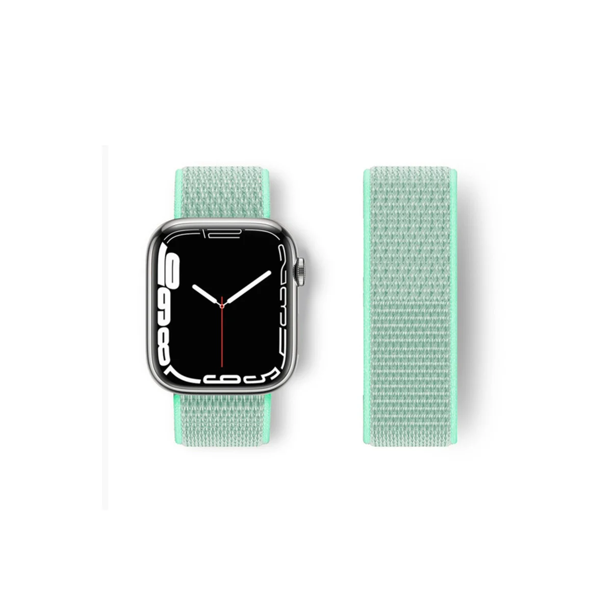 Watch 42mm Hasırlı Cırtcırtlı Kordon - Turkuaz
