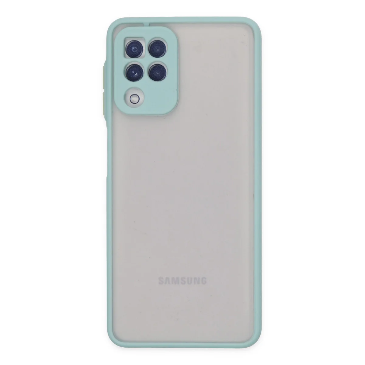 Galaxy A22 Kılıf Montreal Silikon Kapak - Turkuaz